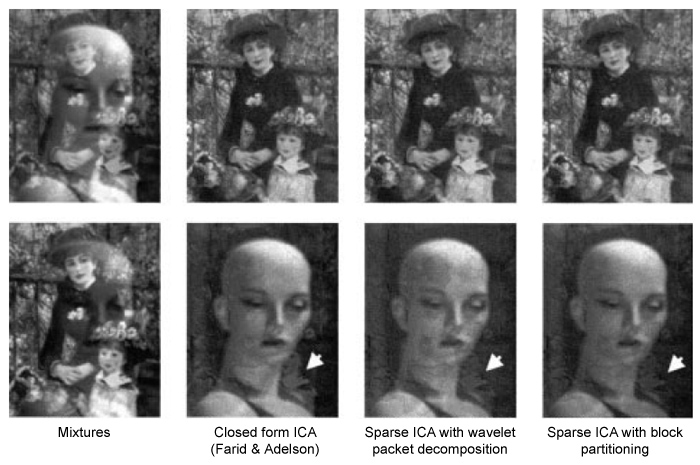 Blind image separation and reflectance removal